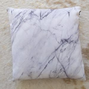 Society 6 white and grey marble 18x18 throw pillow